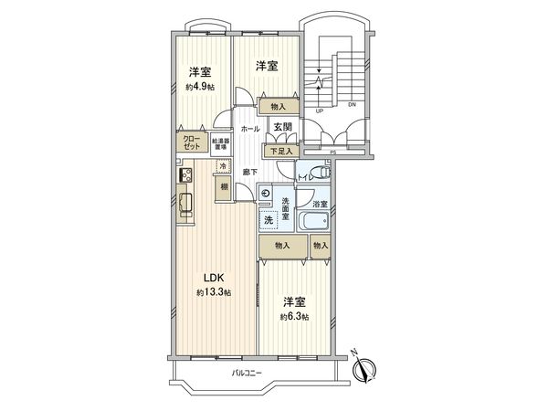 チサンマンション新検見川 間取図(平面図) チサンマンション新検見川 間取図(平面図)