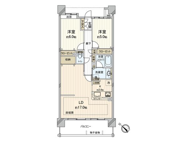 アクアウイング353 間取図(平面図)