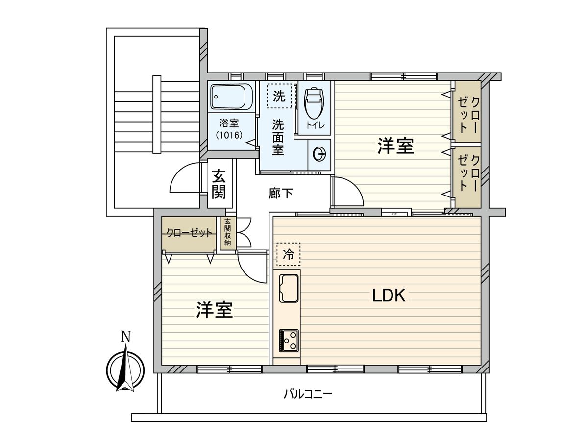 高洲二丁目住宅 間取図(平面図) 間取図(平面図)