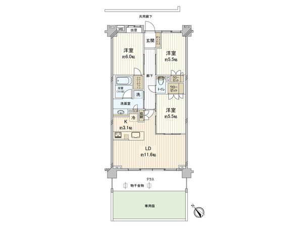 ダイアパレス検見川浜テラス 間取図(平面図)