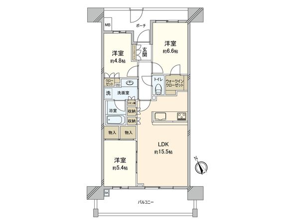 パークホームズ稲毛海岸ラコリエル 間取図(平面図) 間取図(平面図)