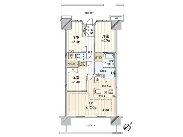 ミハマシティ検見川浜Ⅰ街区 間取図(平面図) ミハマシティ検見川浜Ⅰ街区 間取図(平面図)