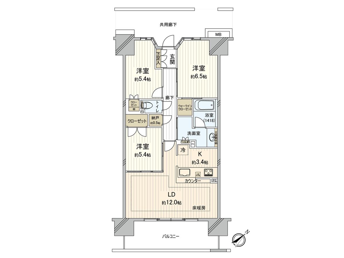 ミハマシティ検見川浜Ⅰ街区 間取図(平面図) 間取図(平面図)