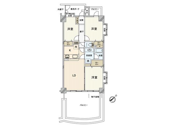 ダイアパレス検見川浜 間取図(平面図) ダイアパレス検見川浜 間取図(平面図)