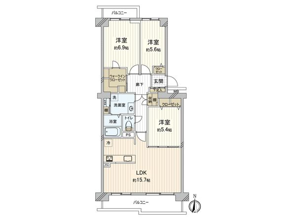 新稲毛ガーデンタワー 間取図(平面図)