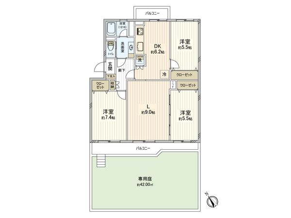 パイロットハウス検見川 間取図(平面図)