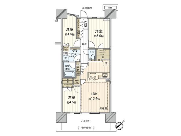 パークホームズ稲毛海岸ステーションプレミア 間取図(平面図)