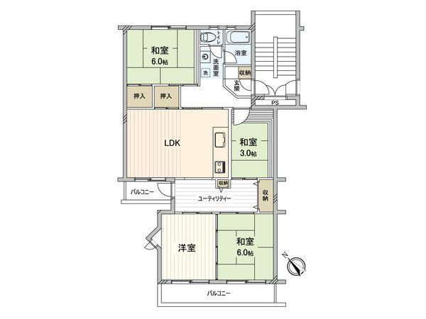 高洲二丁目住宅 間取図(平面図) 高洲二丁目住宅 間取図(平面図)