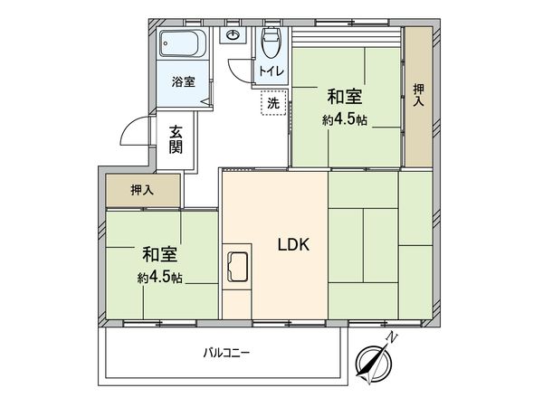 稲毛海岸3丁目団地 間取図(平面図) 稲毛海岸3丁目団地 間取図(平面図)