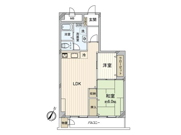 東建検見川マンション 間取図(平面図)