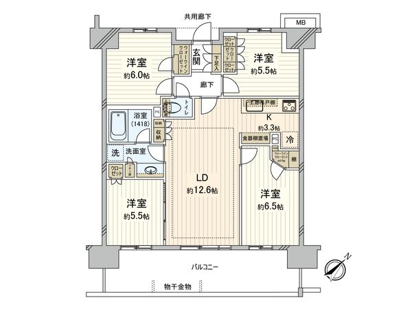 プレミアムレジデンス千葉県立美術館前 間取図(平面図)