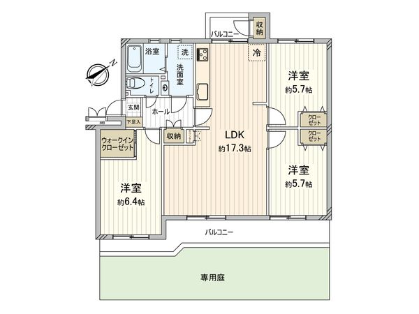東建ニューハイツ検見川 間取図(平面図) 間取図(平面図)