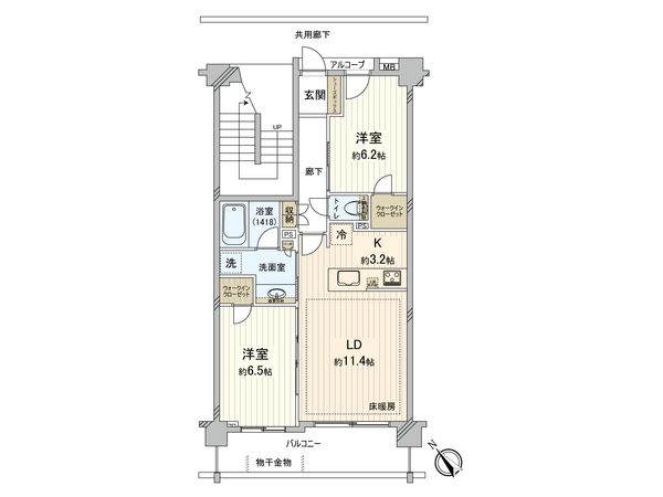 ダイアパレス検見川浜テラス 間取図(平面図)