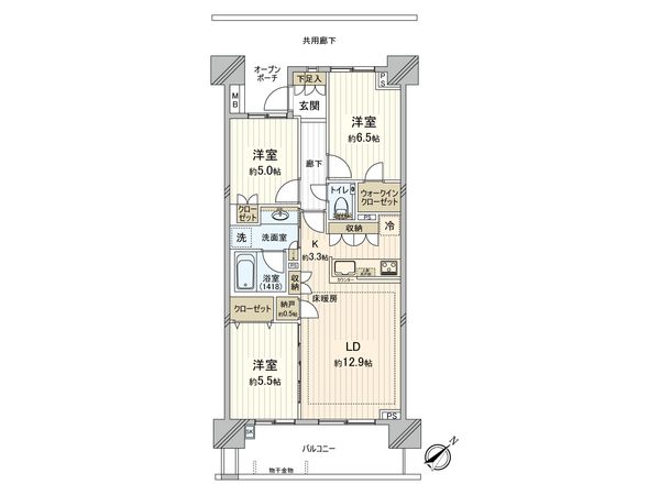 検見川浜レジデンス 間取図(平面図)