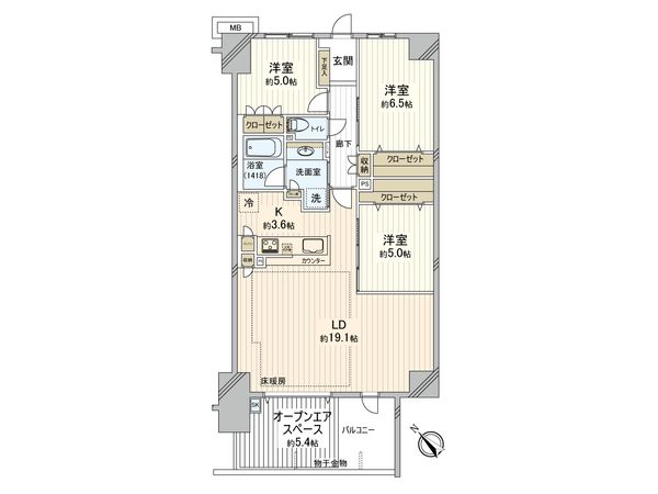 ヴェレーナシティ稲毛海岸 間取図(平面図)