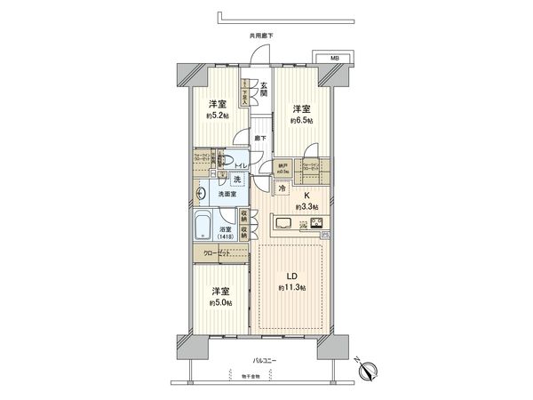 ミハマシティ検見川浜Ⅱ街区 間取図(平面図) ミハマシティ検見川浜Ⅱ街区 間取図(平面図)