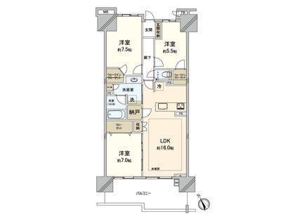 プラウドシティ稲毛海岸レジデンス 間取図(平面図)
