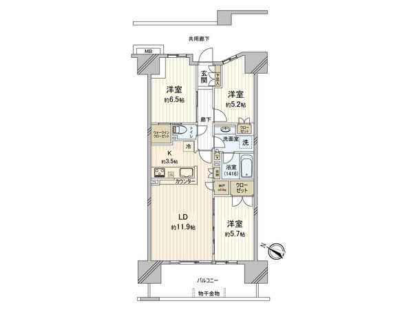ミハマシティ検見川浜Ⅰ街区 間取図(平面図) ミハマシティ検見川浜Ⅰ街区 間取図(平面図)