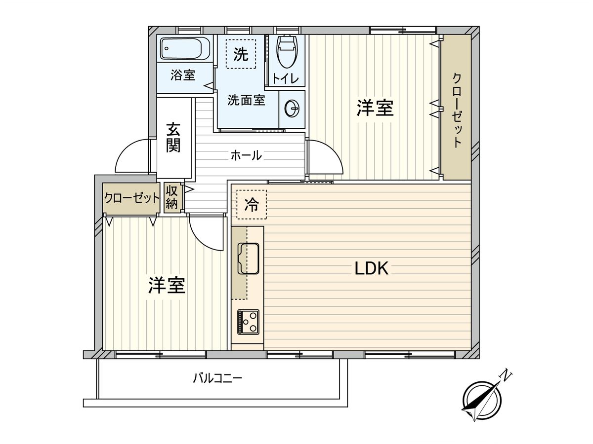 稲毛海岸3丁目団地 11号棟 間取図(平面図) 間取図(平面図)