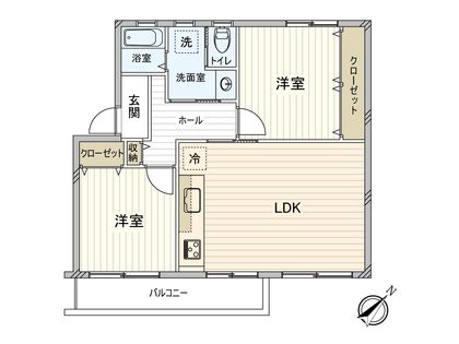 稲毛海岸3丁目団地 11号棟 間取図(平面図) 間取図(平面図)
