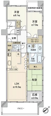 ライオンズガーデン稲毛海岸 間取図(平面図) ライオンズガーデン稲毛海岸 間取図(平面図)
