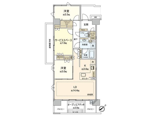 ヴェレーナシティパレ・ド・マリナージュ 間取図(平面図)