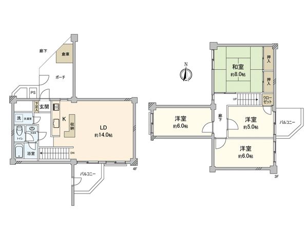 検見川パークマンション 間取図(平面図) 検見川パークマンション 間取図(平面図)