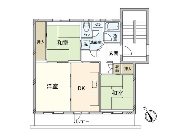 磯辺第一団地18号棟 間取図(平面図)