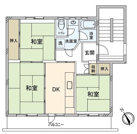 磯辺第一団地18号棟 間取図(平面図)