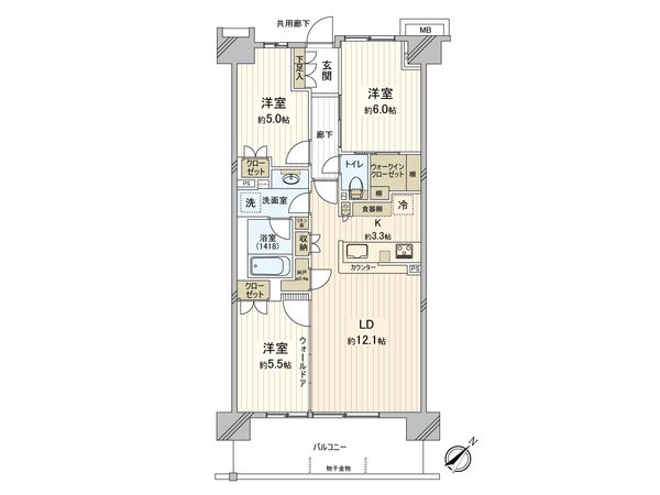 ザ・ガーデンズ稲毛海岸 間取図(平面図) ザ・ガーデンズ稲毛海岸 間取図(平面図)