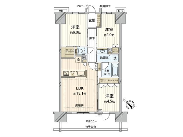 エクセレントシティ稲毛海岸駅前 間取図(平面図) エクセレントシティ稲毛海岸駅前 間取図(平面図)