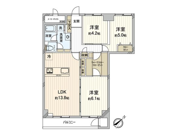 東建検見川マンション B棟 間取図(平面図) 東建検見川マンション B棟 間取図(平面図)