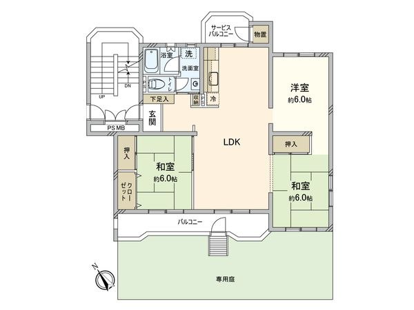 第二稲毛ハイツ 間取図(平面図)