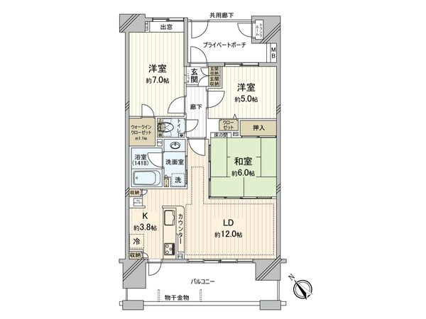 サンアリーナ検見川浜 間取図(平面図)
