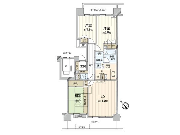 ベイマークスクエア ガーデンコート 間取図(平面図) ベイマークスクエア ガーデンコート 間取図(平面図)