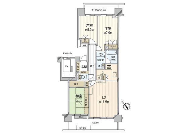 ベイマークスクエア ガーデンコート 間取図(平面図) ベイマークスクエア ガーデンコート 間取図(平面図)