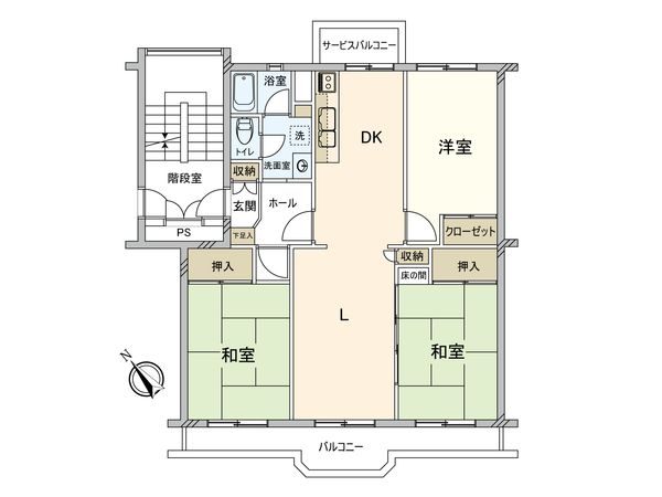 磯辺ガーデンハイツ 間取図(平面図)