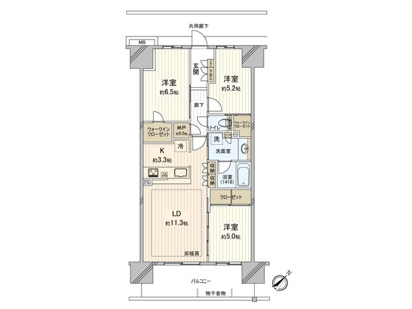 ミハマシティ検見川浜 Ⅱ街区 間取図(平面図) ミハマシティ検見川浜 Ⅱ街区 間取図(平面図)