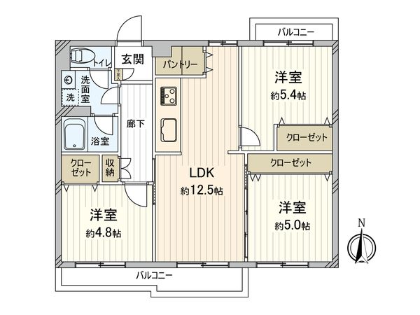 稲毛高浜北住宅 間取図(平面図) 稲毛高浜北住宅 間取図(平面図)
