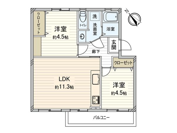 高洲二丁目住宅 間取図(平面図) 間取図(平面図)