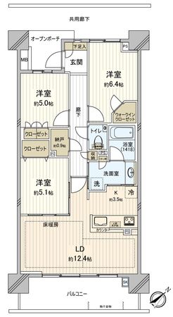 検見川浜レジデンス 間取図(平面図)