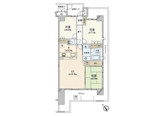 ハイホーム検見川浜 間取図(平面図)