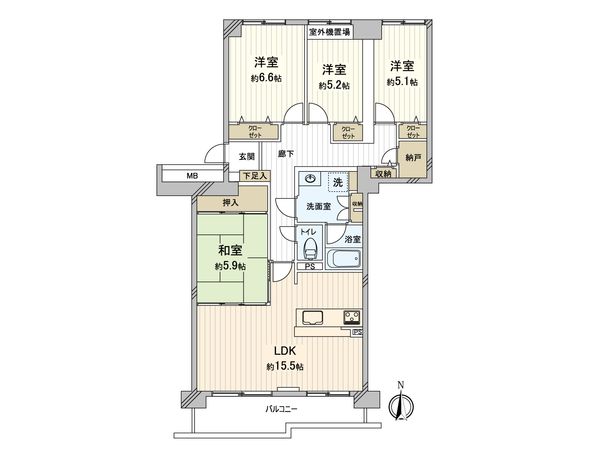 新稲毛ガーデンタワー 間取図(平面図) 間取図(平面図)