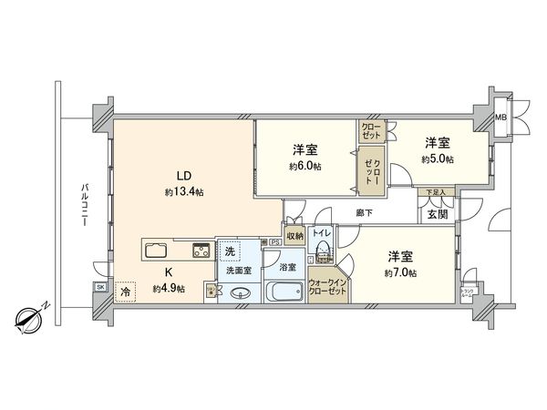 フォーラル新検見川 間取図(平面図)