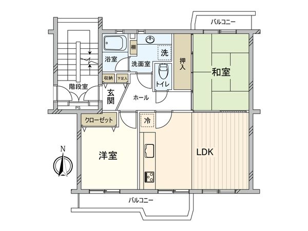 稲毛高浜南団地 間取図(平面図)