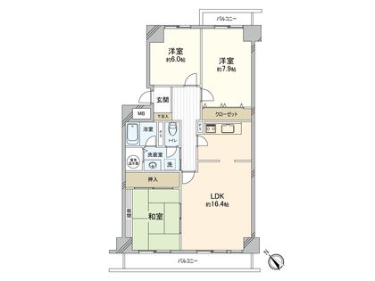 幕張ハウス 間取図(平面図)