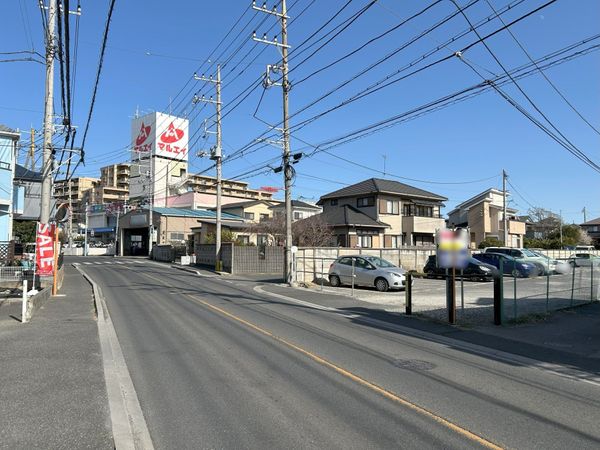 船橋市田喜野井7丁目 土地 前面道路含む外観