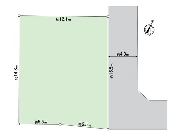 船橋市西習志野3丁目 古家有土地 区画図 船橋市西習志野3丁目 古家有土地 区画図