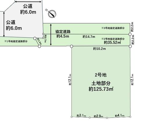 船橋市新高根3丁目 土地 2号地 区画図 船橋市新高根3丁目 土地 2号地 区画図