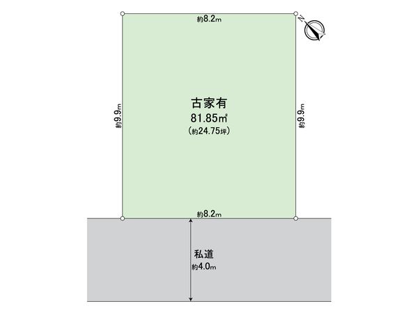 船橋市松が丘3丁目 土地(古家有) 区画図 船橋市松が丘3丁目 土地(古家有) 区画図